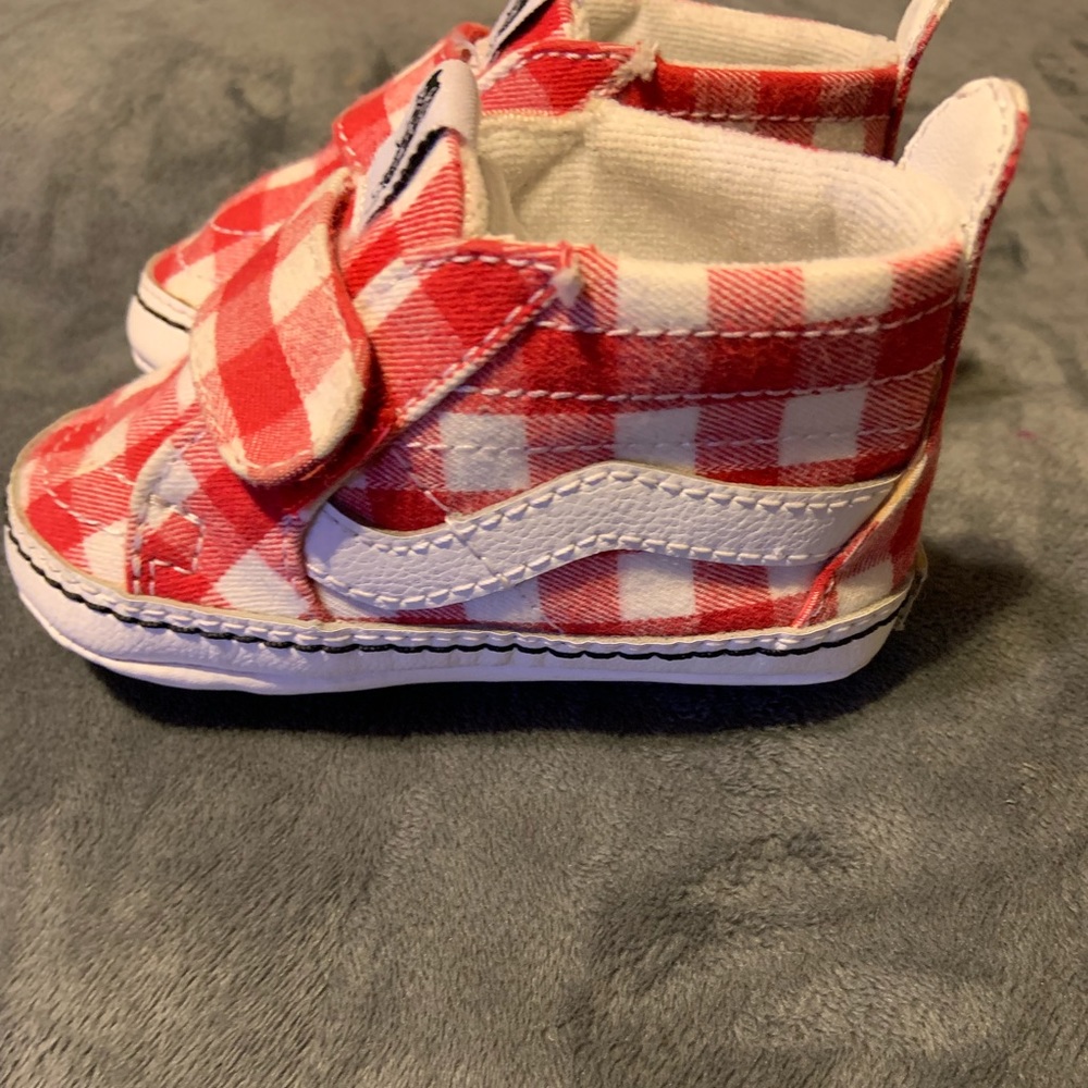 Vans Infant checkered Red and White New!